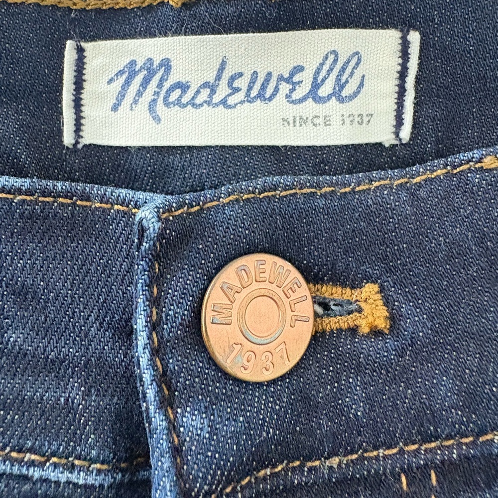 (41)Madewell Dark Indigo Skinny Crop Jeans - Picture 3 of 8